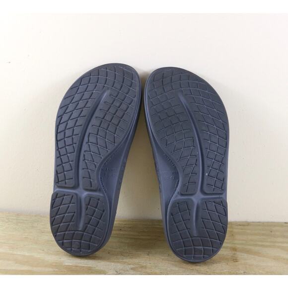 Oofos Ooahh Sport Mens 9 Multicolor Gray Recovery Slide Sandals Flip Flops